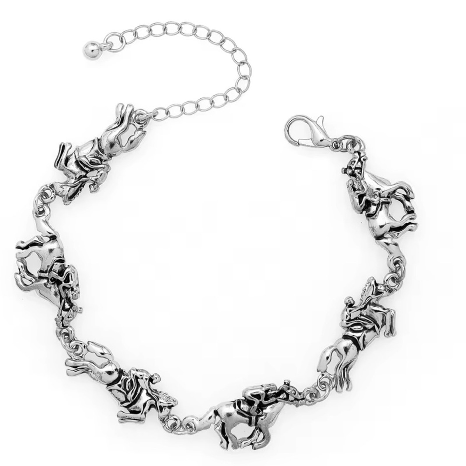Horse Racing  Jockey Silver Bracelet Kentucky Derby